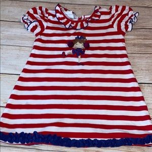 Zuccini kids striped cheerleader dress Sz 4T